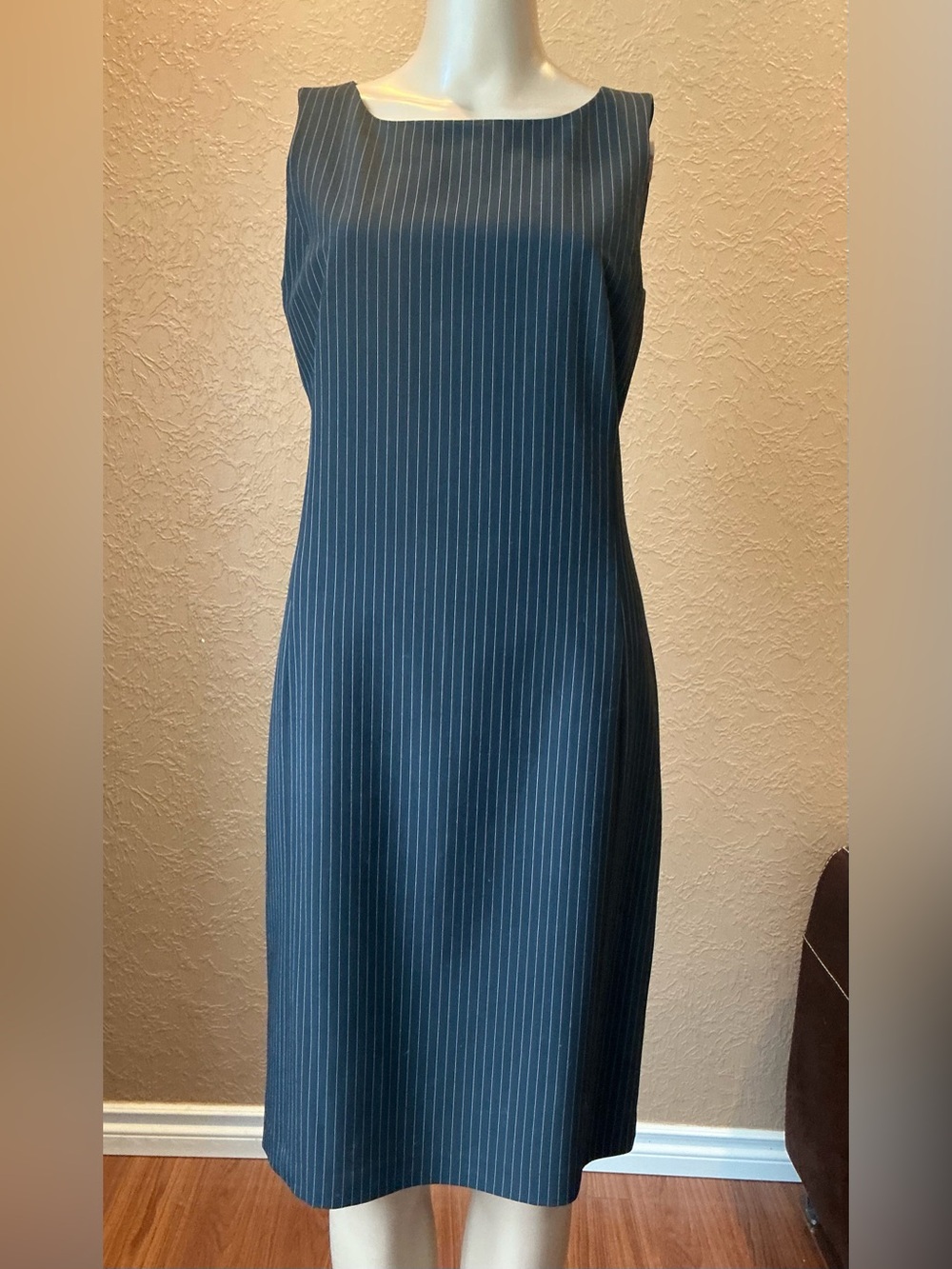 Nygård Collection Pinstripe Sheath Dress - Size 6 - Professional Charcoal Black